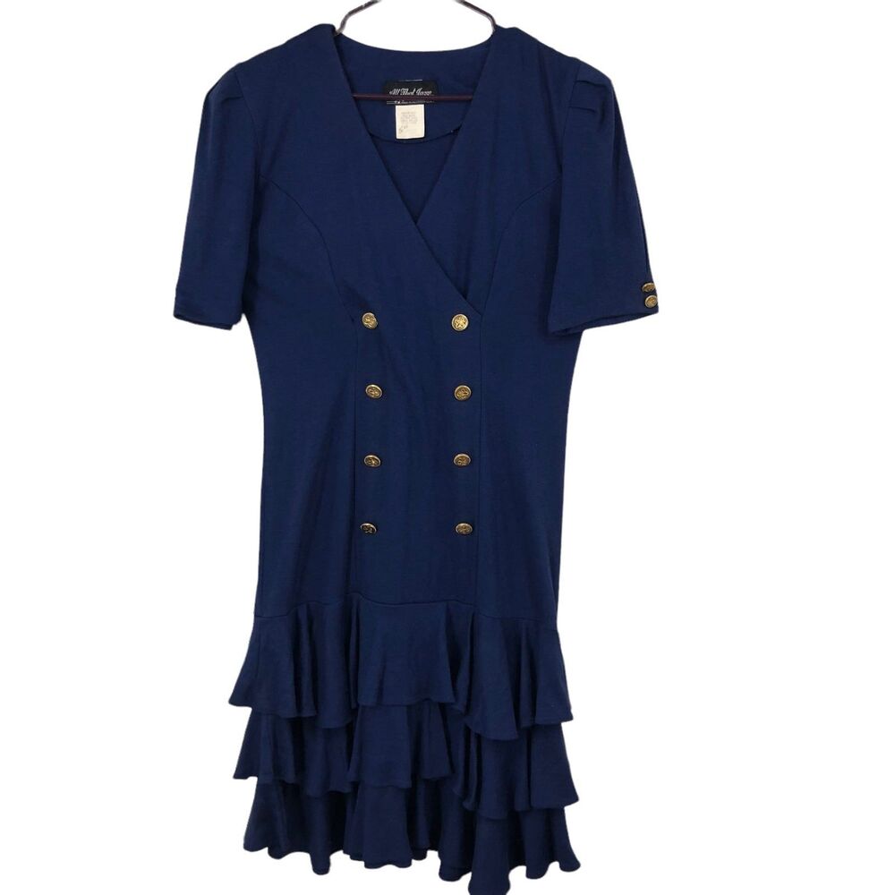 Vintage All That Jazz Roaring 20s Style Jazz Dress w/Shoulder Pads, SZ 11/12